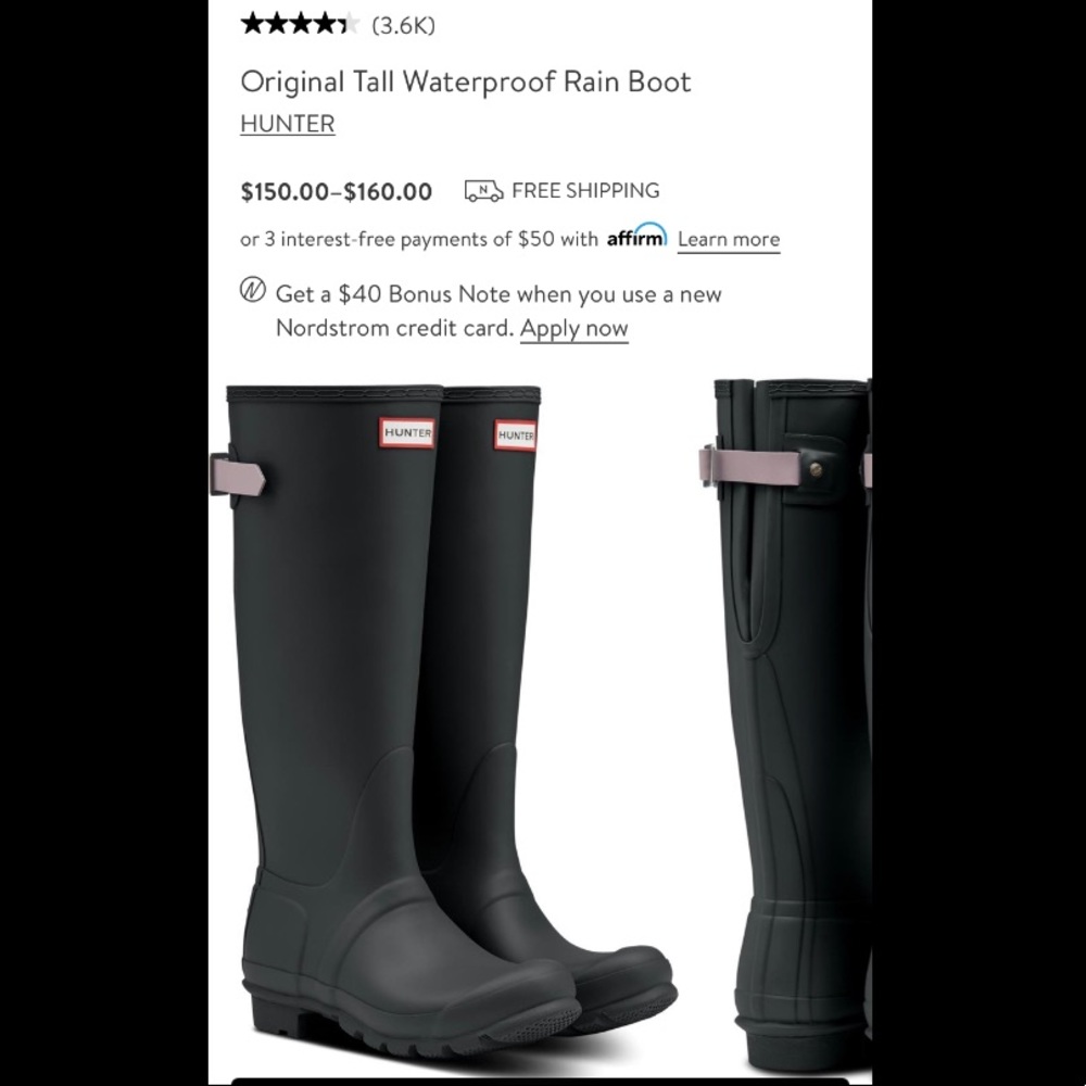 women’s HUNTER rain boots